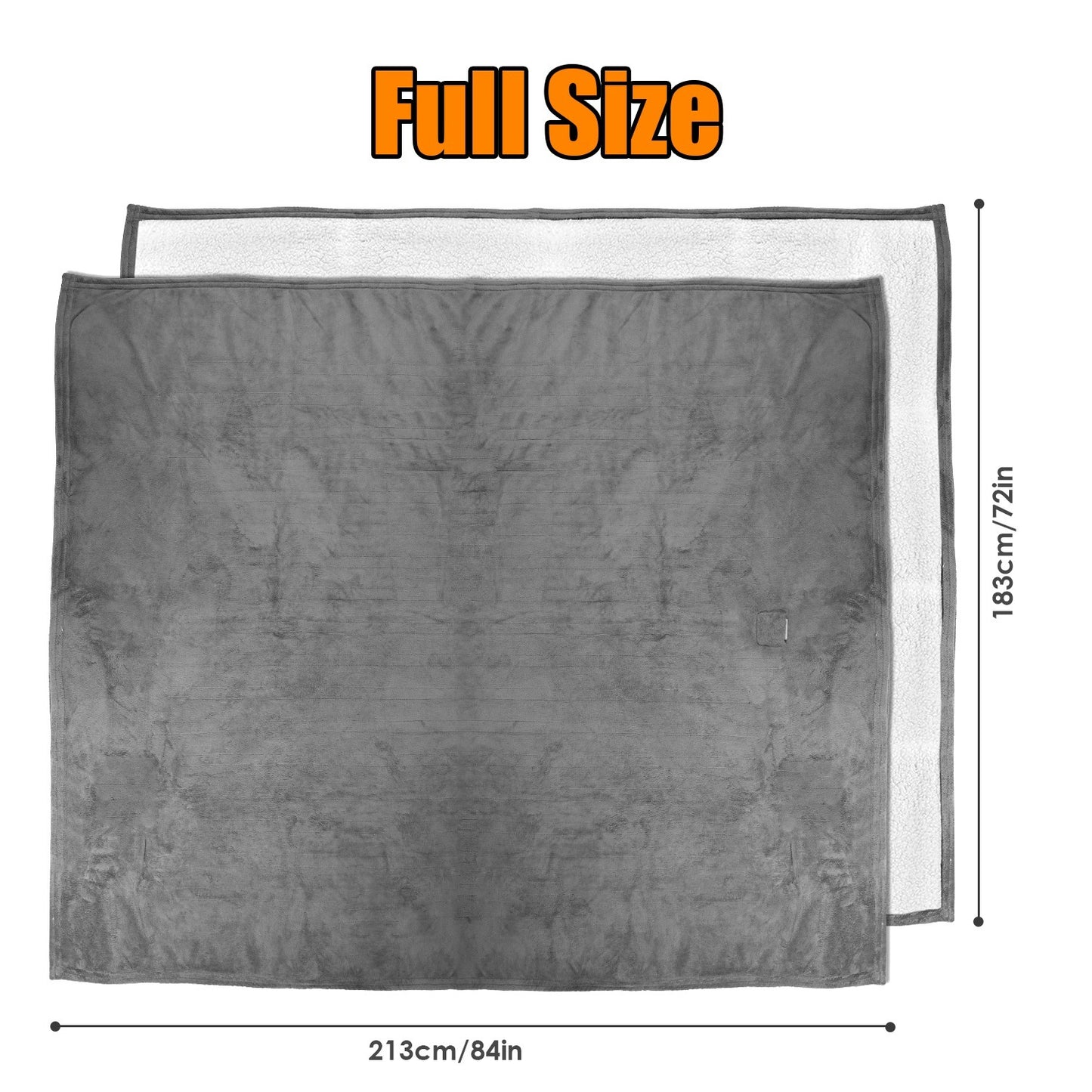 1Pc Electric Heated King Size Fleece Heated Blanket With Dual Controller 10 Heating Levels 10 Hours Auto Off Machine Washable For Home Office Usage 90x100in