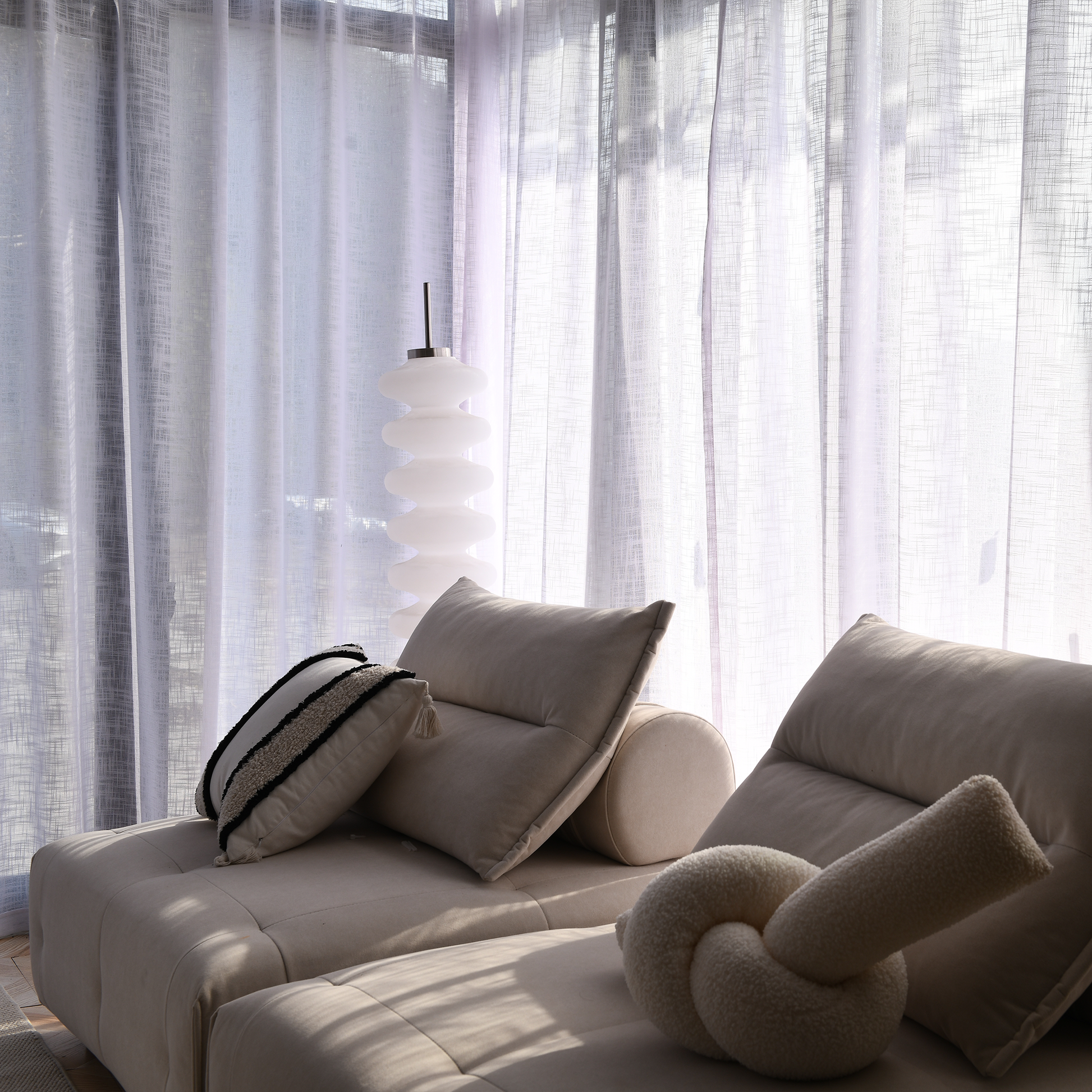 Custom Linen Sheer Solid Curtains-2