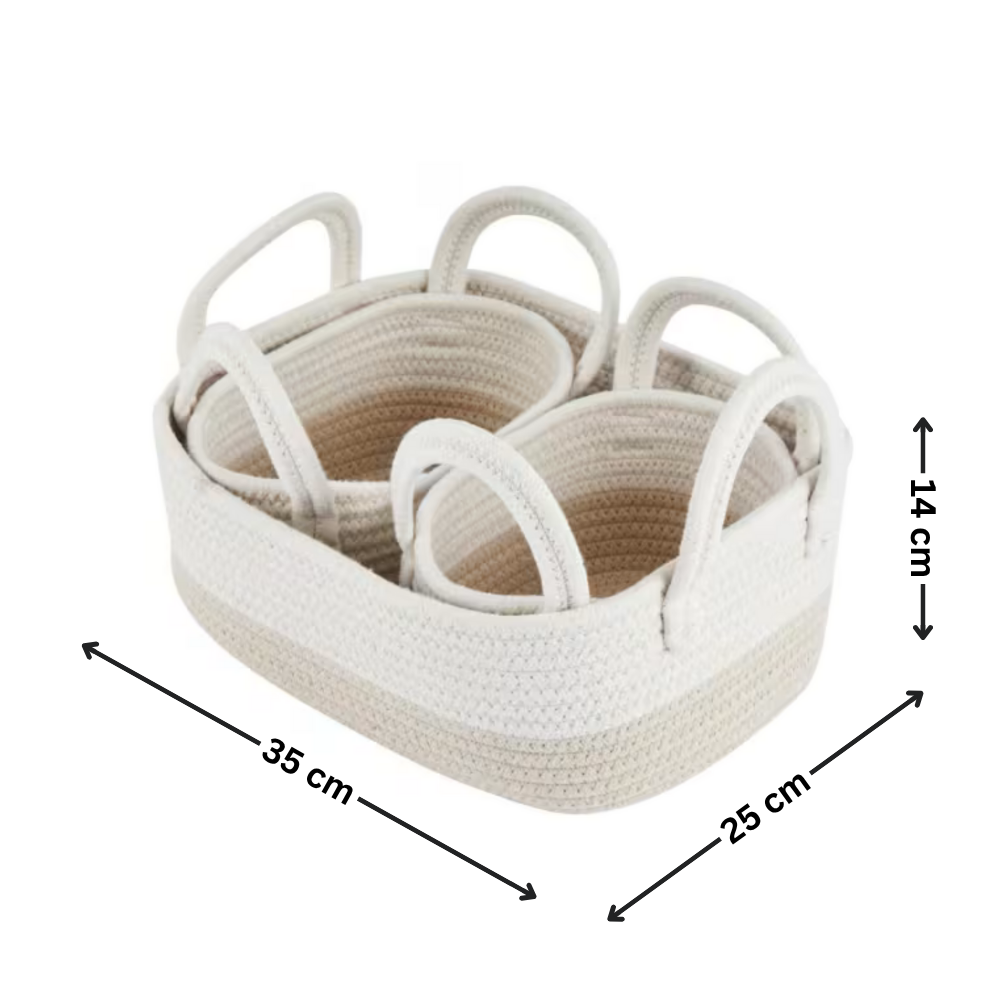 Beige storage baskets - 3 Pack-1