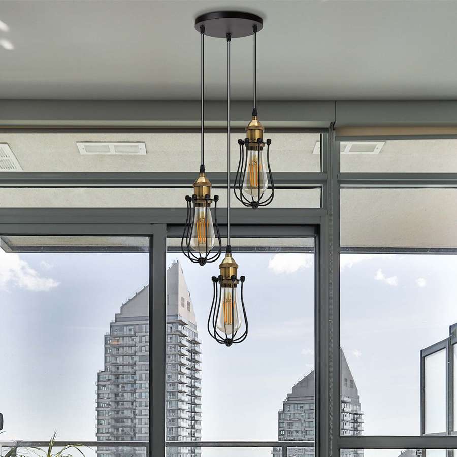 Stylish Light Bulb Cages & Cluster Ceiling Lights ~ 5168-2