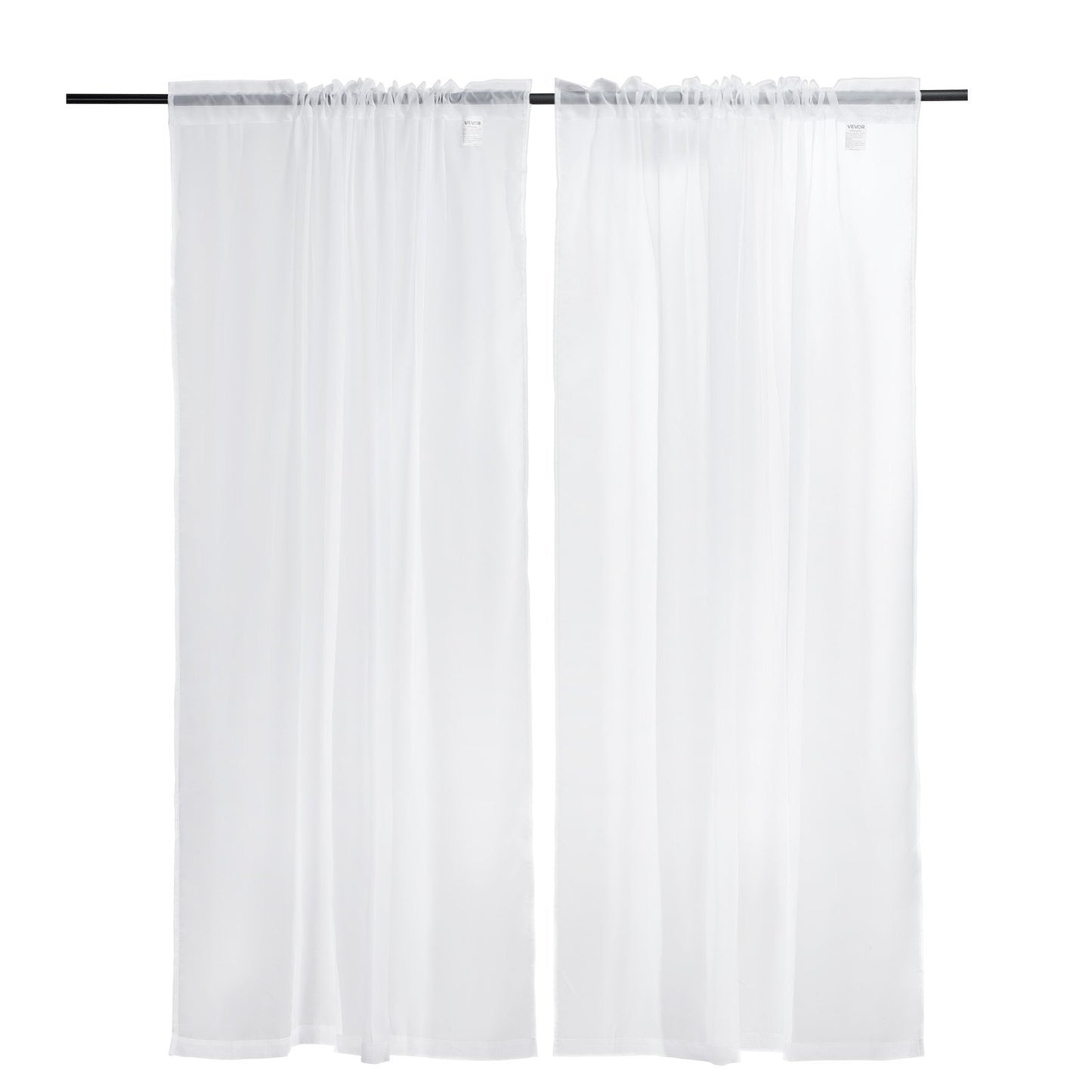 Sheer Curtains 42 W X 84 L Inches 2 Panels Window Drapes Rod Pocket Polyester