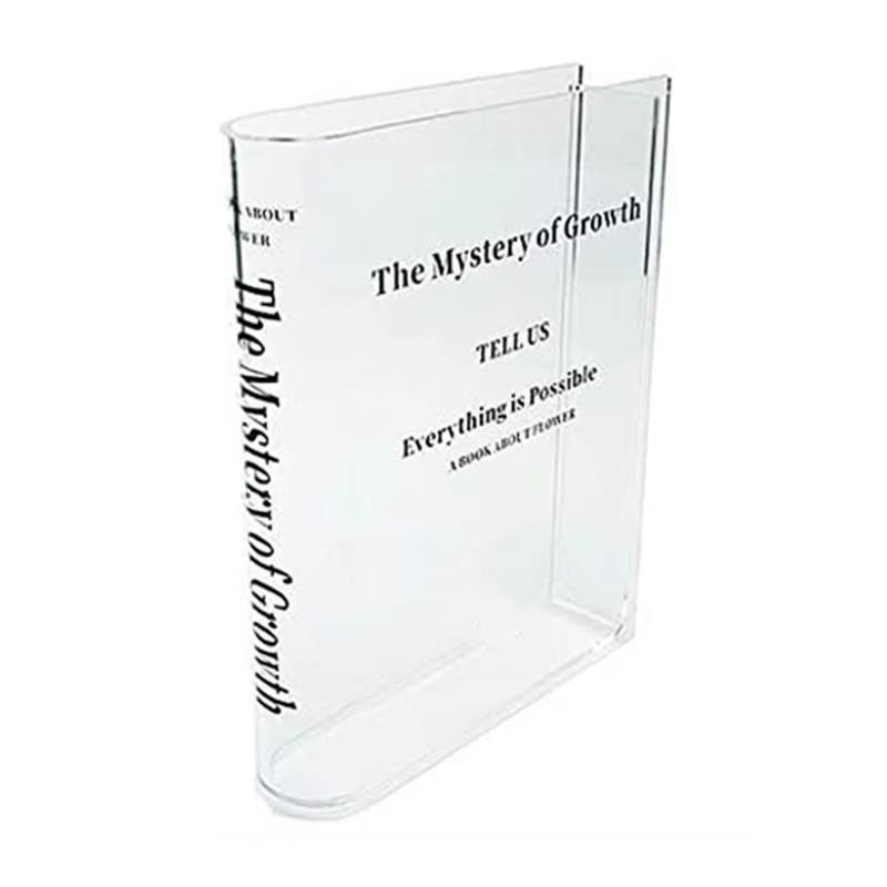 Creative Book Flower Vase Acrylic Flower Vase Plant Vases Decorative Modern Decorative Bottles for Wedding Gift Home Decor