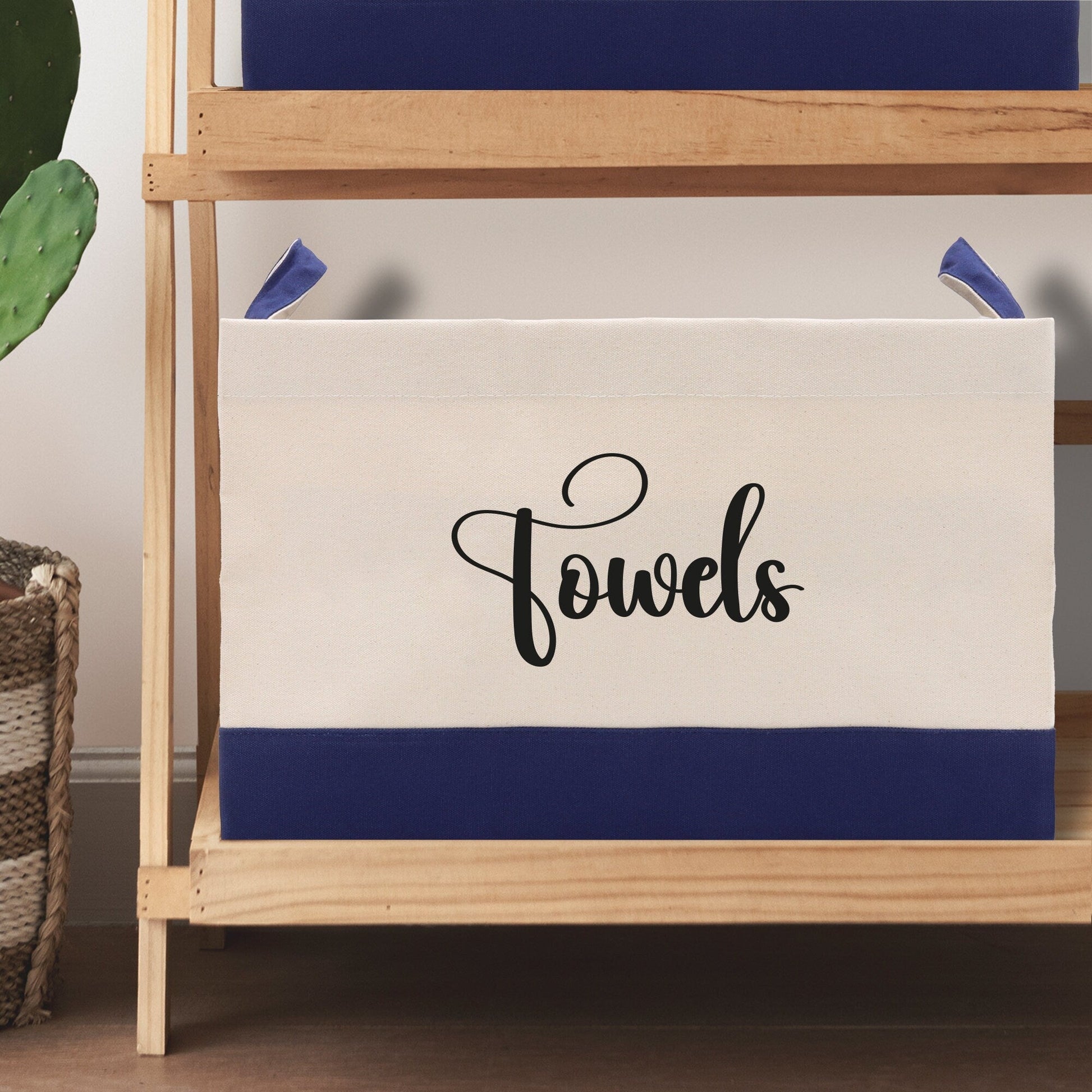 Personalized Canvas Storage Tote Bag Storage Towels-3