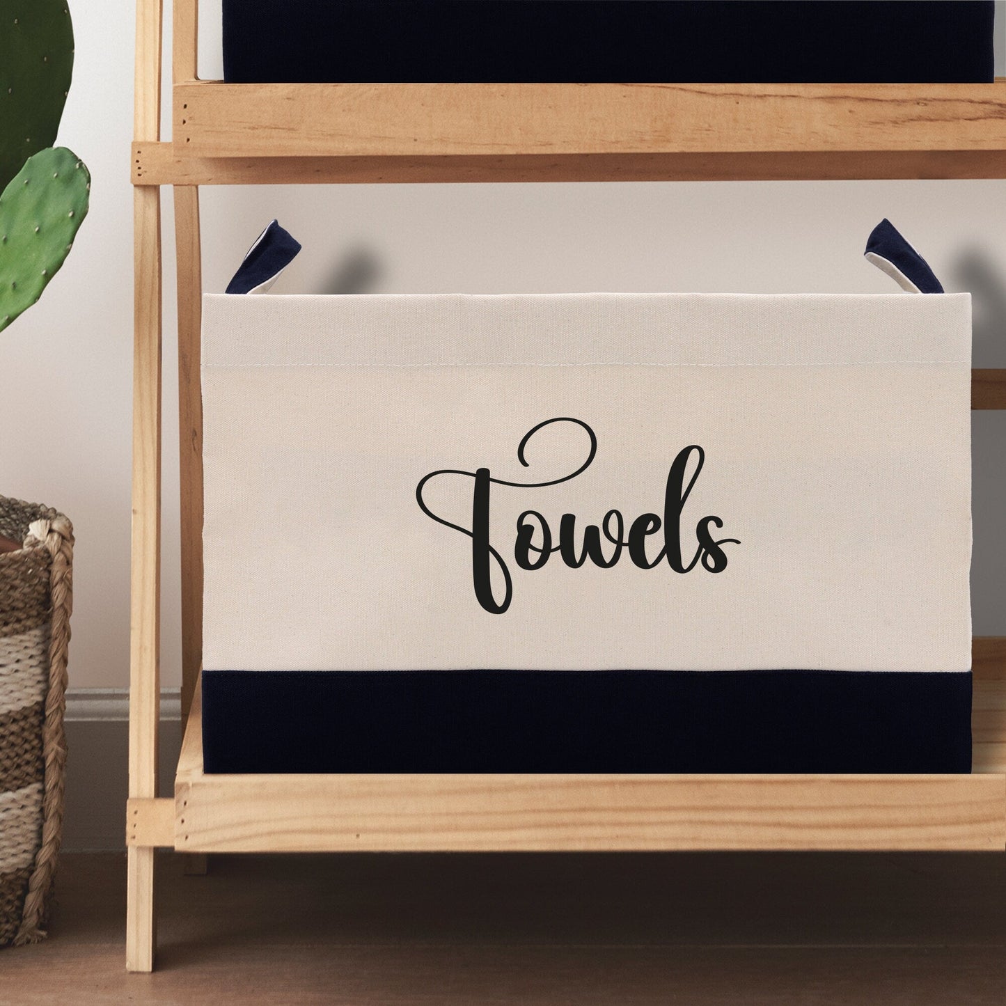 Personalized Canvas Storage Tote Bag Storage Towels-2