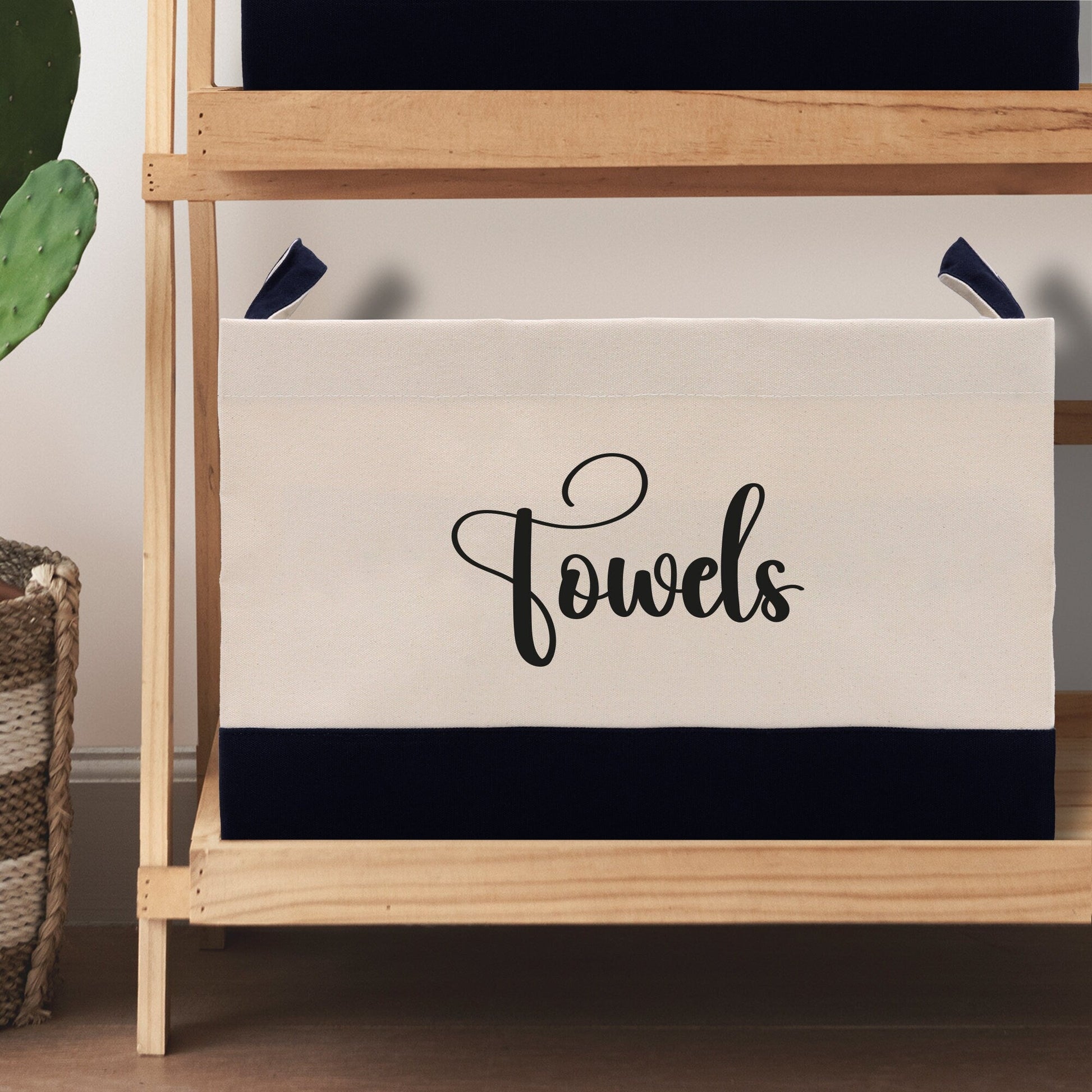 Personalized Canvas Storage Tote Bag Storage Towels-2