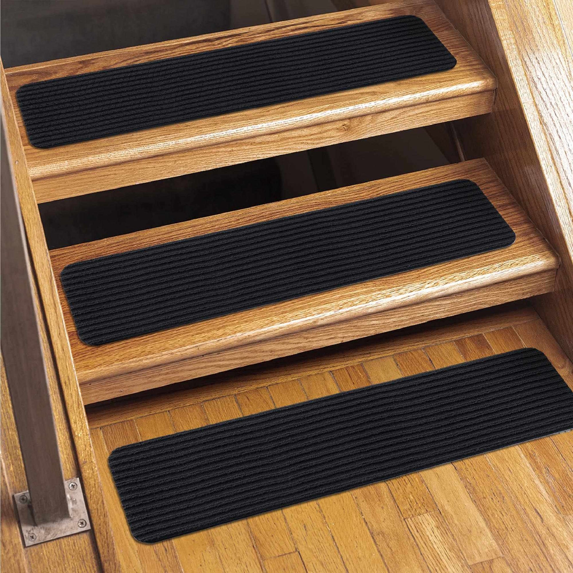 Basic Stair Tread Rugs, Black-2