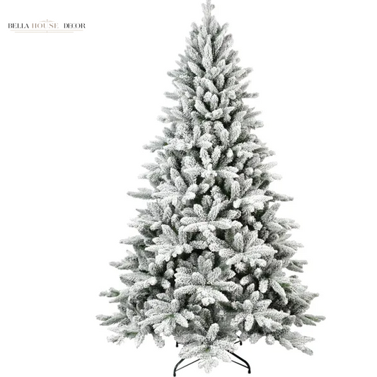 5Ft PVC PE Flocking Hinged Tree Environmentally Friendly Fireproof Artificial Christmas Flocked Tree by Limei Tree