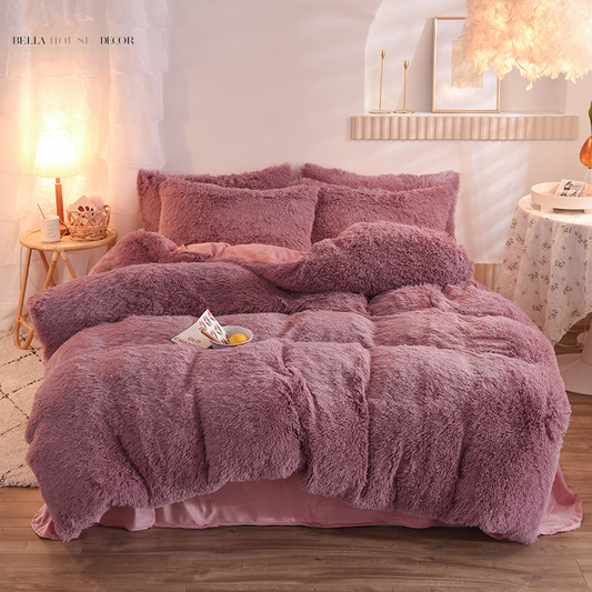 Indulge in Comfort with Our Luxury Thick Fleece Duvet Cover Set - Perfect for Winter Warmth in Queen or King Size