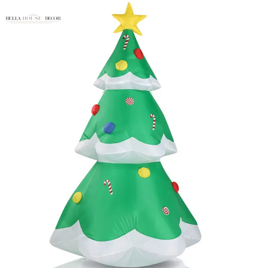 6.9 FT Lighted Christmas Inflatable Decoration, Inflatable Christmas Tree, Blow up Yard Decorations with Built-In LED Lights for Holiday Party Front Yard Lawn Garden Decor